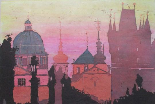 Image entitled Prague, View from the Bridge